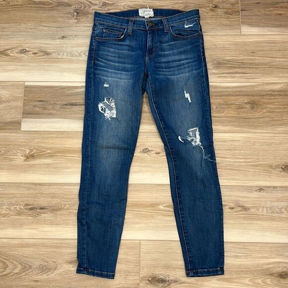 CURRENT/ELLIOTT Distressed Skinny Jeans Size 27 - Picture 1 of 7